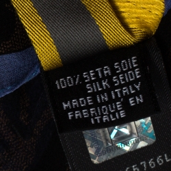 مملوكة مسبقًا وشاح فندي حرير شفاف مطبوع نقشة الفهد ثنائي اللون