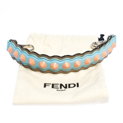 Pre Owned Fendi Multicolor Leather Small Studded Bag Strap