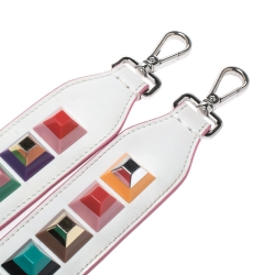 Pre Owned Fendi Multicolor Leather Studded Bag Strap