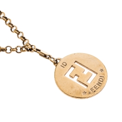 مملوكة مسبقًا سوار فندي دلاية ID سلسلة ذهبي اللون