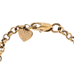 مملوكة مسبقًا سوار فندي دلاية ID سلسلة ذهبي اللون