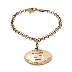 مملوكة مسبقًا سوار فندي دلاية ID سلسلة ذهبي اللون