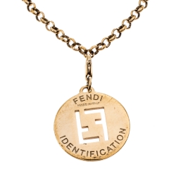 مملوكة مسبقًا سوار فندي دلاية ID سلسلة ذهبي اللون