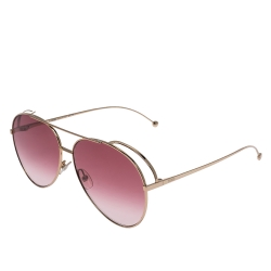 Pre Owned Fendi Rose Gold / Pink Gradient FF0286/S Aviator Sunglasses