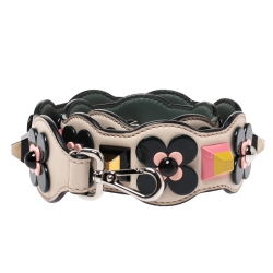 Pre Owned Fendi Multicolor Leather Embellished Interchangeable Shoulder Strap