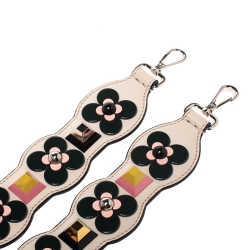 Pre Owned Fendi Multicolor Leather Embellished Interchangeable Shoulder Strap
