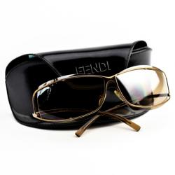 مملوكة مسبقًا Fendi Brown Rectangle Woman Sunglasses