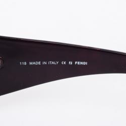 مملوكة مسبقًا نظارة شمسية نسائية فندي FS344 راب بنية ميتاليك