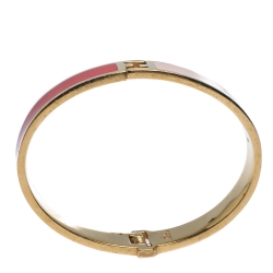 مملوكة مسبقًا Fendi The Fendista Bicolor Enamel Gold Tone Bracelet S