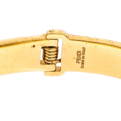 مملوكة مسبقًا Fendi The Fendista Bicolor Enamel Gold Tone Bracelet S
