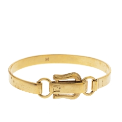 Pre Owned Fendi FF Gold Tone Hook Bracelet