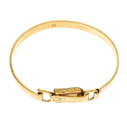 Pre Owned Fendi FF Gold Tone Hook Bracelet