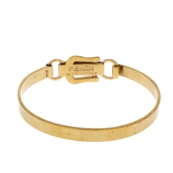 Pre Owned Fendi FF Gold Tone Hook Bracelet
