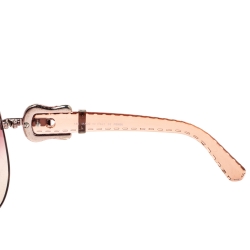 مملوكة مسبقًا Fendi Rose Gold/Pink Gradient FS411 Aviator Sunglasses