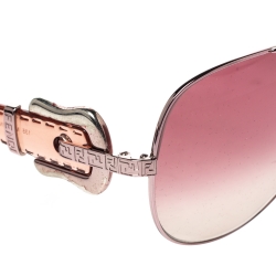 مملوكة مسبقًا Fendi Rose Gold/Pink Gradient FS411 Aviator Sunglasses