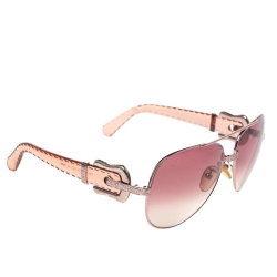 مملوكة مسبقًا Fendi Rose Gold/Pink Gradient FS411 Aviator Sunglasses