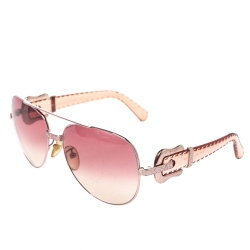 مملوكة مسبقًا Fendi Rose Gold/Pink Gradient FS411 Aviator Sunglasses