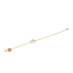 Pre Owned Fendi F is Fendi Crystal Gold Tone Bracelet