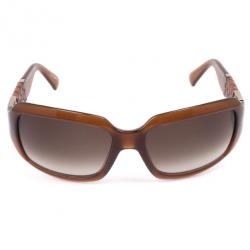 Pre Owned Fendi Caramel Rectangle Womens Sunglasses