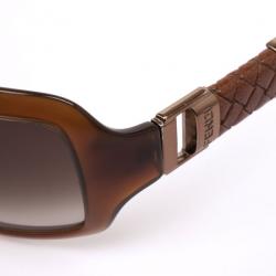 Pre Owned Fendi Caramel Rectangle Womens Sunglasses