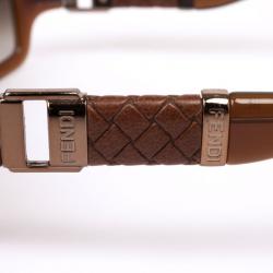 Pre Owned Fendi Caramel Rectangle Womens Sunglasses