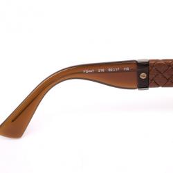 Pre Owned Fendi Caramel Rectangle Womens Sunglasses