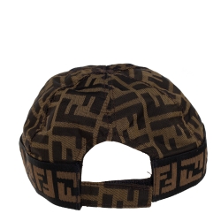 مملوكة مسبقًا Fendi Brown Zucca Pattern Canvas Baseball Cap S