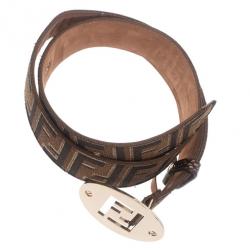 مملوكة مسبقًا حزام فندي زوكا كانفاس إبزيم الشعار 80سم