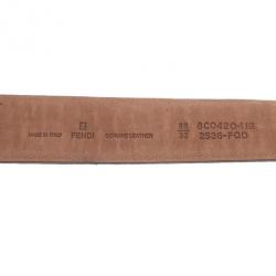 مملوكة مسبقًا حزام فندي زوكا كانفاس إبزيم الشعار 80سم