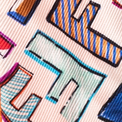 مملوكة مسبقًا Fendi Pink & Orange Fun Fair Silk Bandeau Scarf