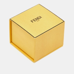 Pre Owned Fendi O'Lock Gold Tone Stud Earrings
