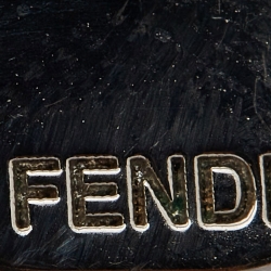 Pre Owned Fendi Two Tone Flower Motif Open Ring Size 52.5