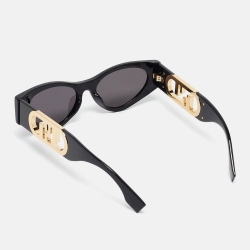 Pre Owned Fendi Black O’Lock FE400491 Cat Eye Sunglasses