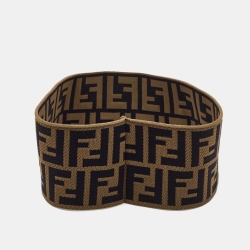 مملوكة مسبقًا Fendi Brown/Black  Nylon FF Stretch Visor 