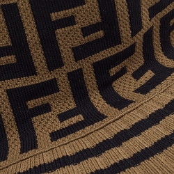 مملوكة مسبقًا Fendi Brown/Black  Nylon FF Stretch Visor 