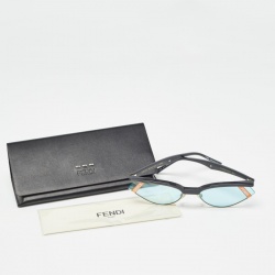 Pre Owned Fendi x Gentle Monster Blue Acetate FF0369/S Gentle Fendi Cat Eye Sunglasses