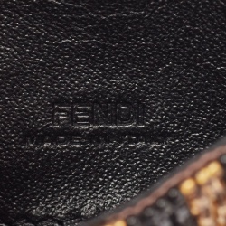 Pre Owned Fendi Black/Gold FF Beaded Nano Baguette Charm 