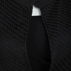 مملوكة مسبقًا Fendi Black Textured Short Sleeve Blazer S