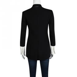 Pre Owned Fendi Black Wool Contrast Cuff Detail Tailored Blazer S