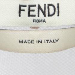 Pre Owned Fendi Blue Silk Tulle Illusion Long Sleeve Blouse M