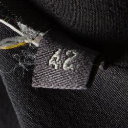 Pre Owned Fendi Black Crepe Ruffle Detail Cold Shoulder Dress M