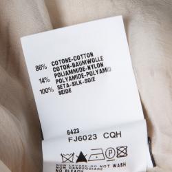 مملوكة مسبقًا Fendi Blush Pink Perforated Patterned Dress and Shrug Set M