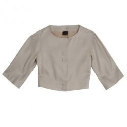 Fendi Collarless Silk Skirt Suit M