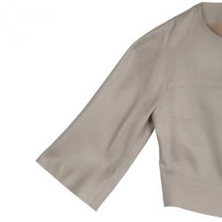 Fendi Collarless Silk Skirt Suit M