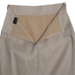 Fendi Collarless Silk Skirt Suit M