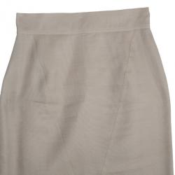 Fendi Collarless Silk Skirt Suit M