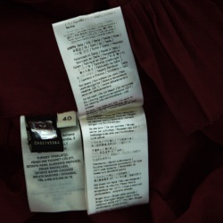 Pre Owned Fendi Red Ruffled Trim Flared Sleeve Belted Cocktail Dress S