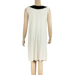 Pre Owned Fendi Gathered Monochrome Dress L