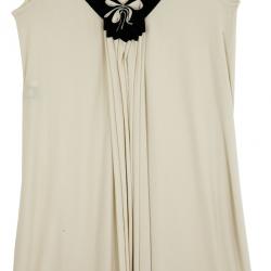 Pre Owned Fendi Gathered Monochrome Dress L