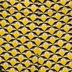 Pre Owned Fendi Canary Yellow Bag Bugs Eye Print Cropped Leggings S